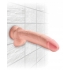 King Cock Triple Density 10 inches Fat Dildo with Balls Beige - Pipedream