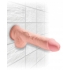 King Cock Triple Density 10 inches Fat Dildo with Balls Beige - Pipedream