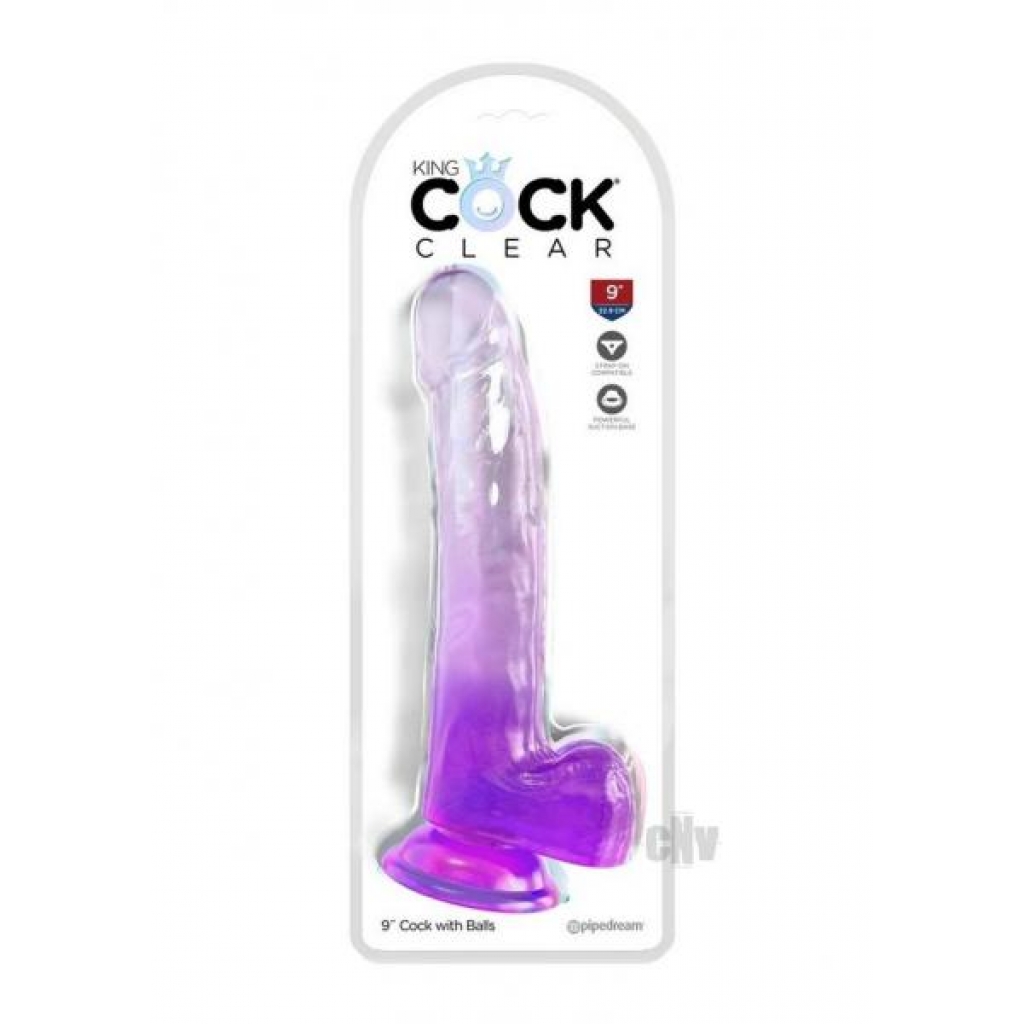 KC 9 Cock Clear with Balls - Purple