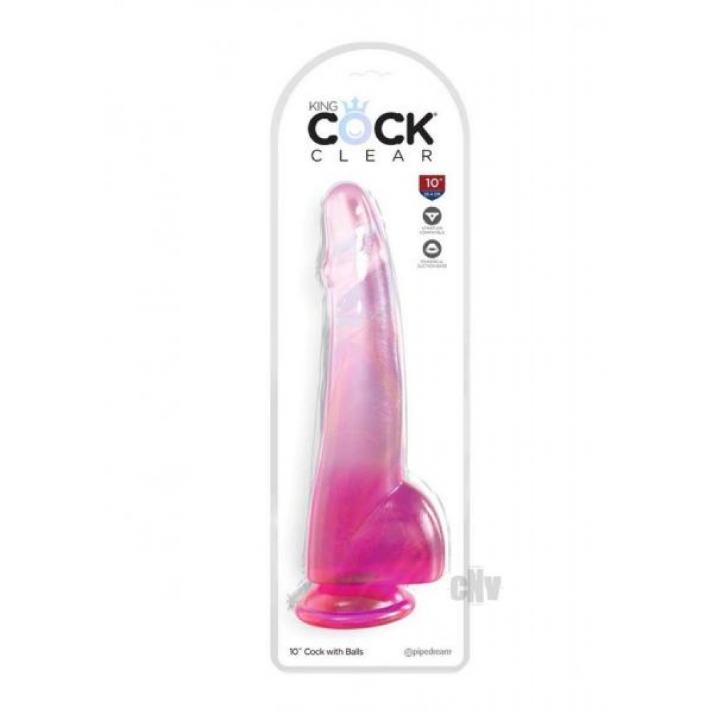 King Cock Clear Dildo with Balls - 8 Inches