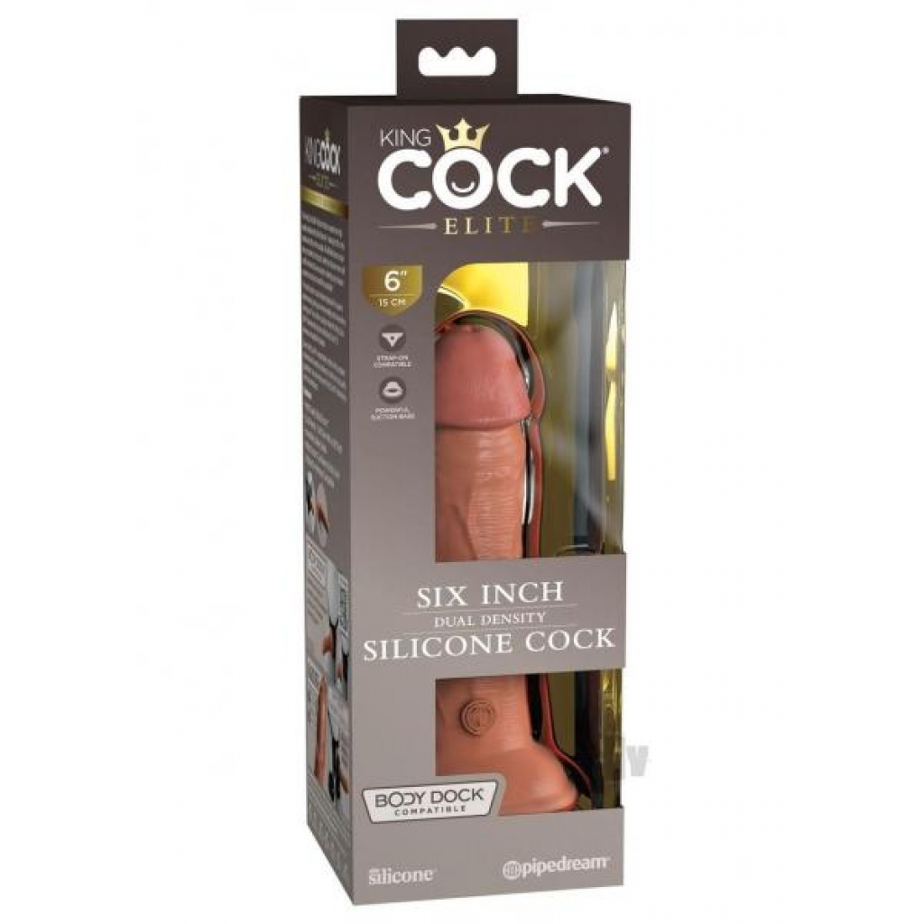 KC Elite Dual Dense Cock - 6 inch Tan