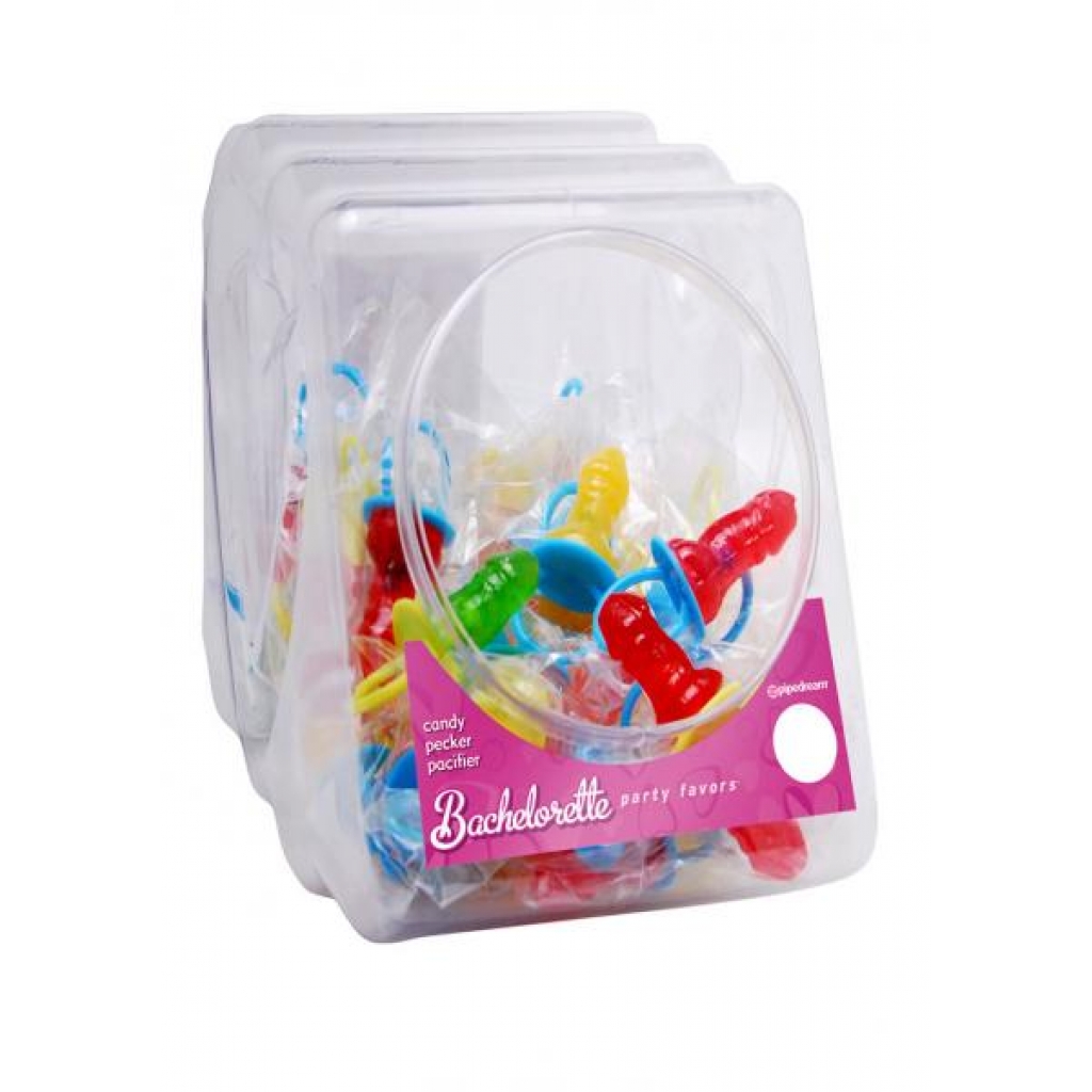 Candy Pecker Pacifier 48 Per Bowl Assorted Colors - Pipedream Products