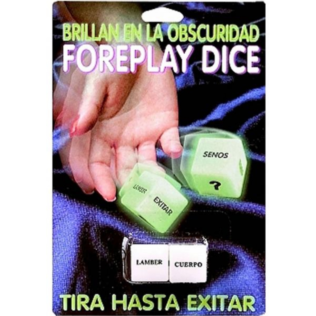 Glow In The Dark Foreplay Dice Spanish Version - Pipedream