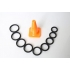 Play Zone Kit Black 9 Rings and Storage Cone - Perfect Fit Brand