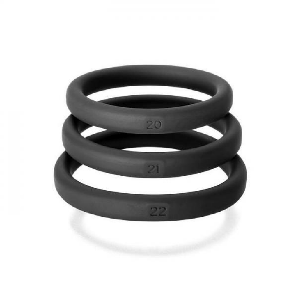 Xact-Fit Cockring Kit Large to XL 3 Rings Black - Perfect Fit Brand