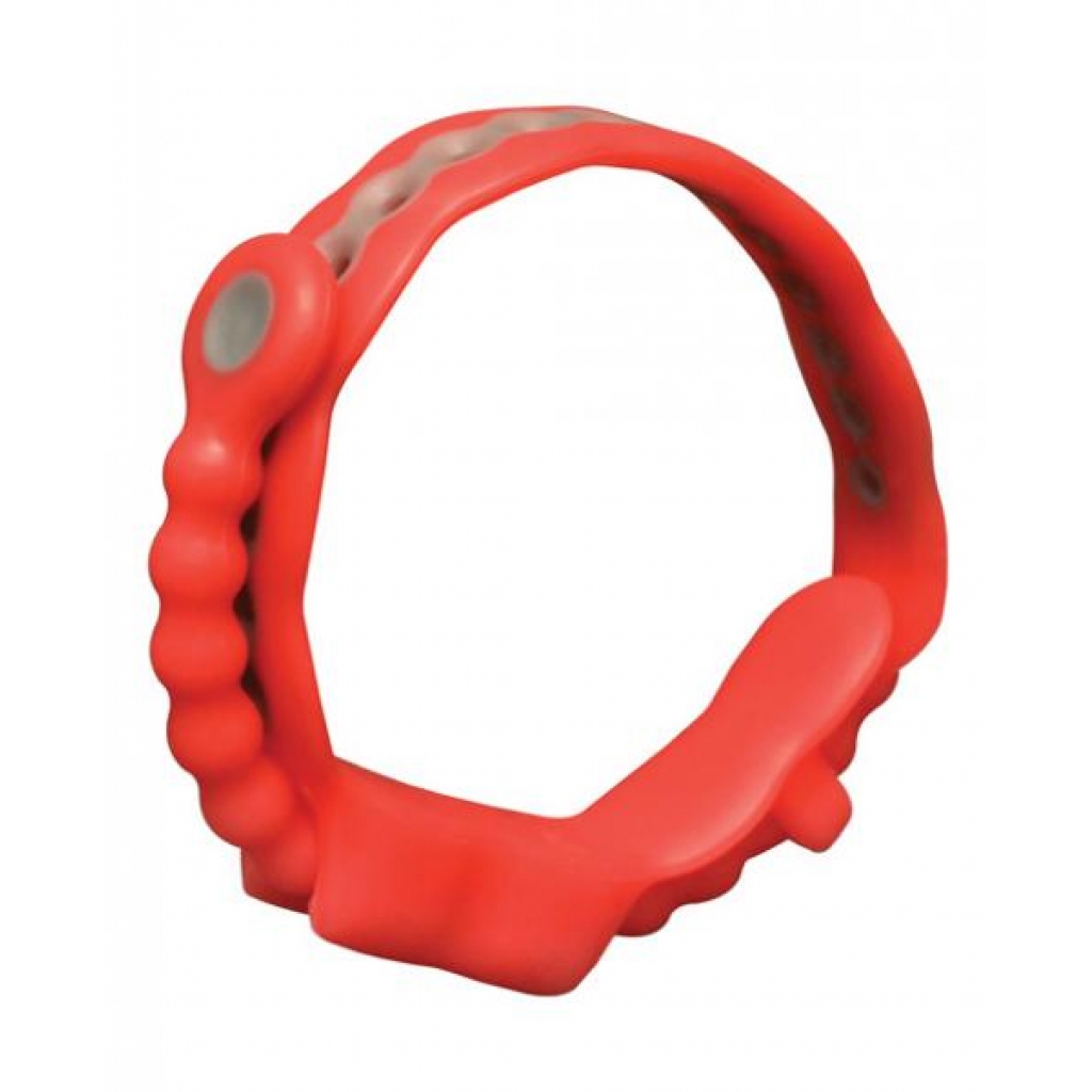 Speed Shift Red Adjustable Cock Ring Red - Perfect Fit Brand