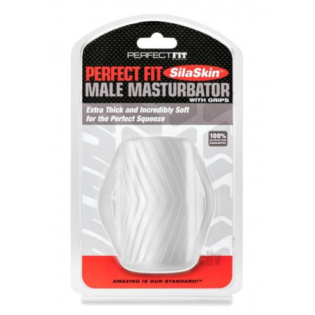 Male Masturbator W/grip Clear - Perfect Fit Brand Inc.