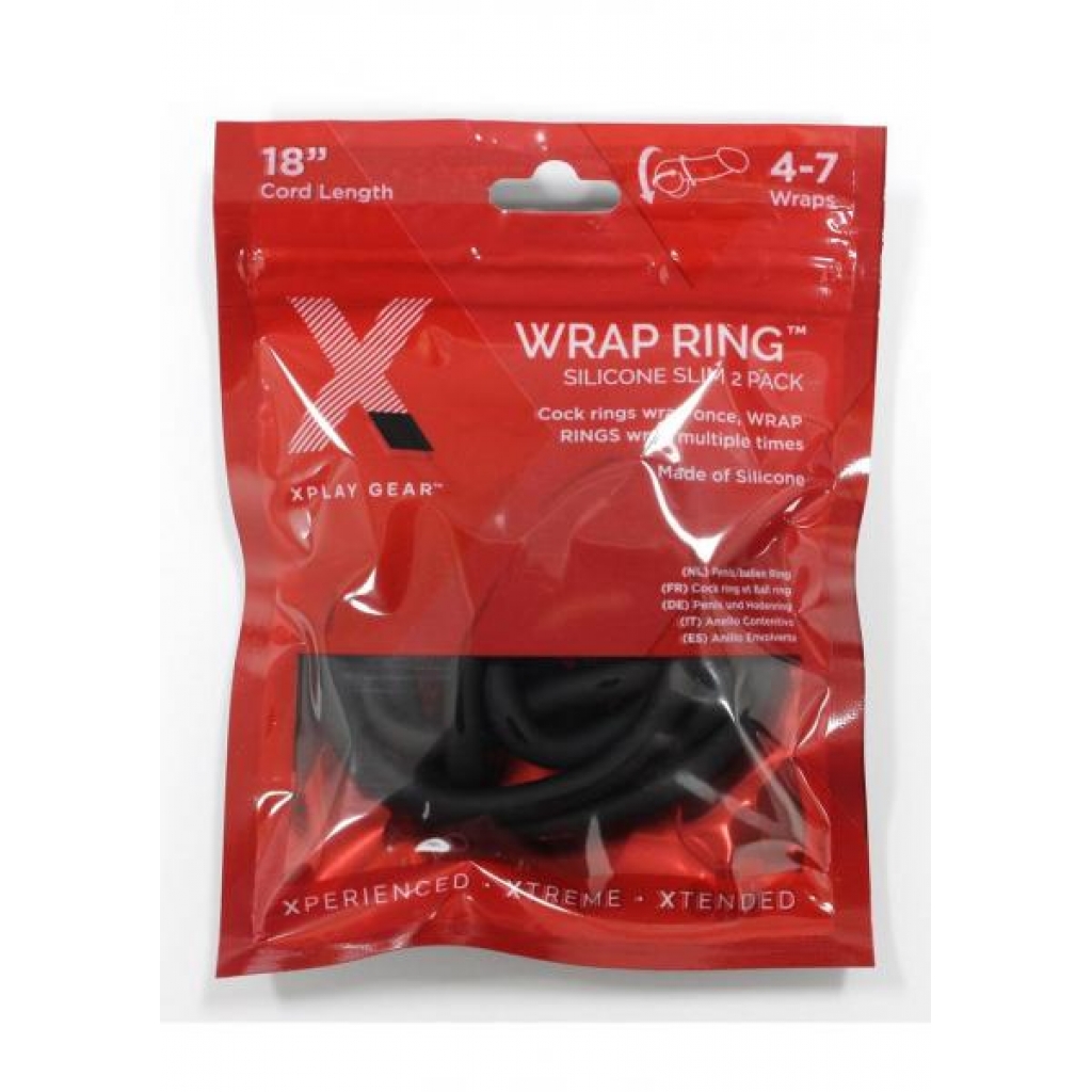 Xplay Silicone Thin Wrap Ring 18 Black - Perfect Fit Brand Inc.