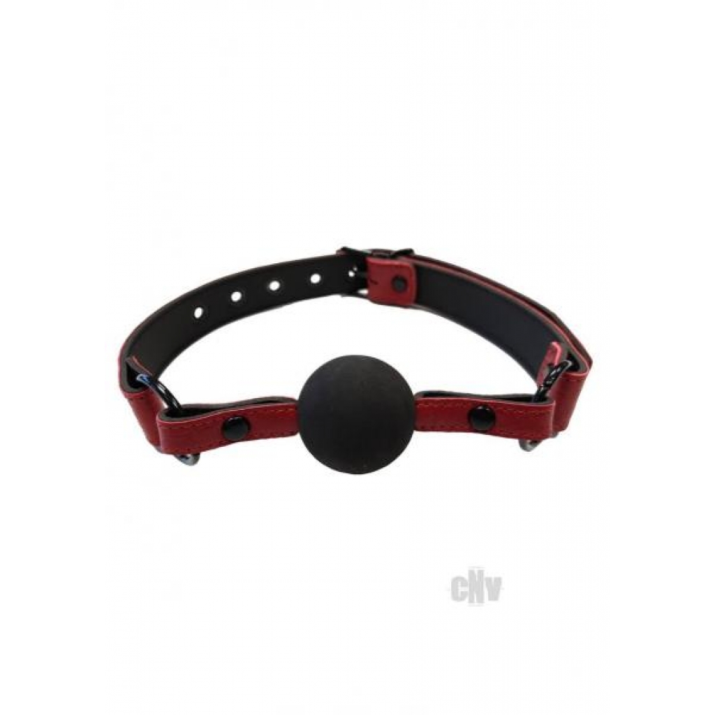 Rouge Anaconda Ball Gag Burgundy Black - Rouge Garments