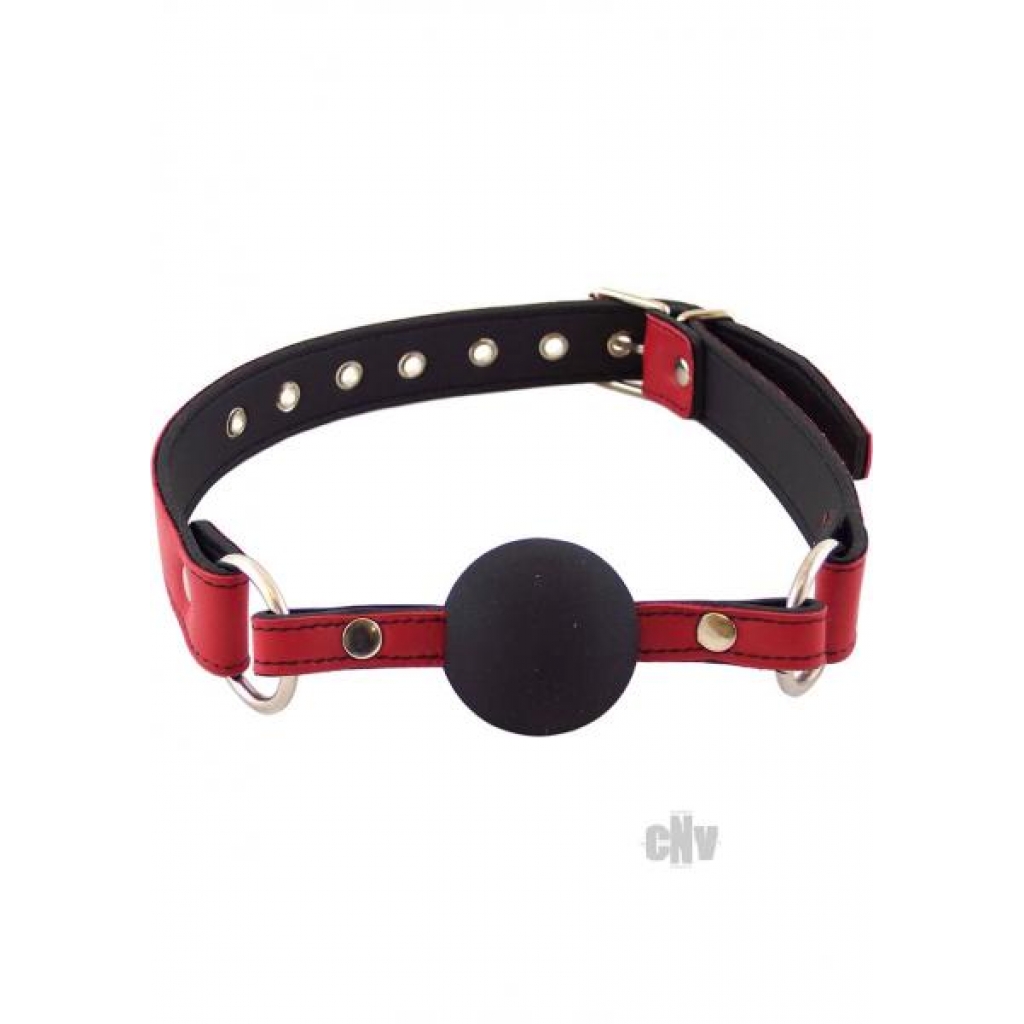 Rouge Leather Ball Gag Red - Rouge Garments