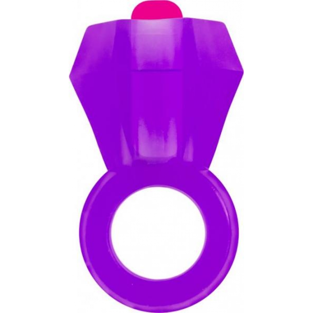 Rock Candy Bling Pop Ring Purple Vibrating Cock Ring - Rock Candy Toys