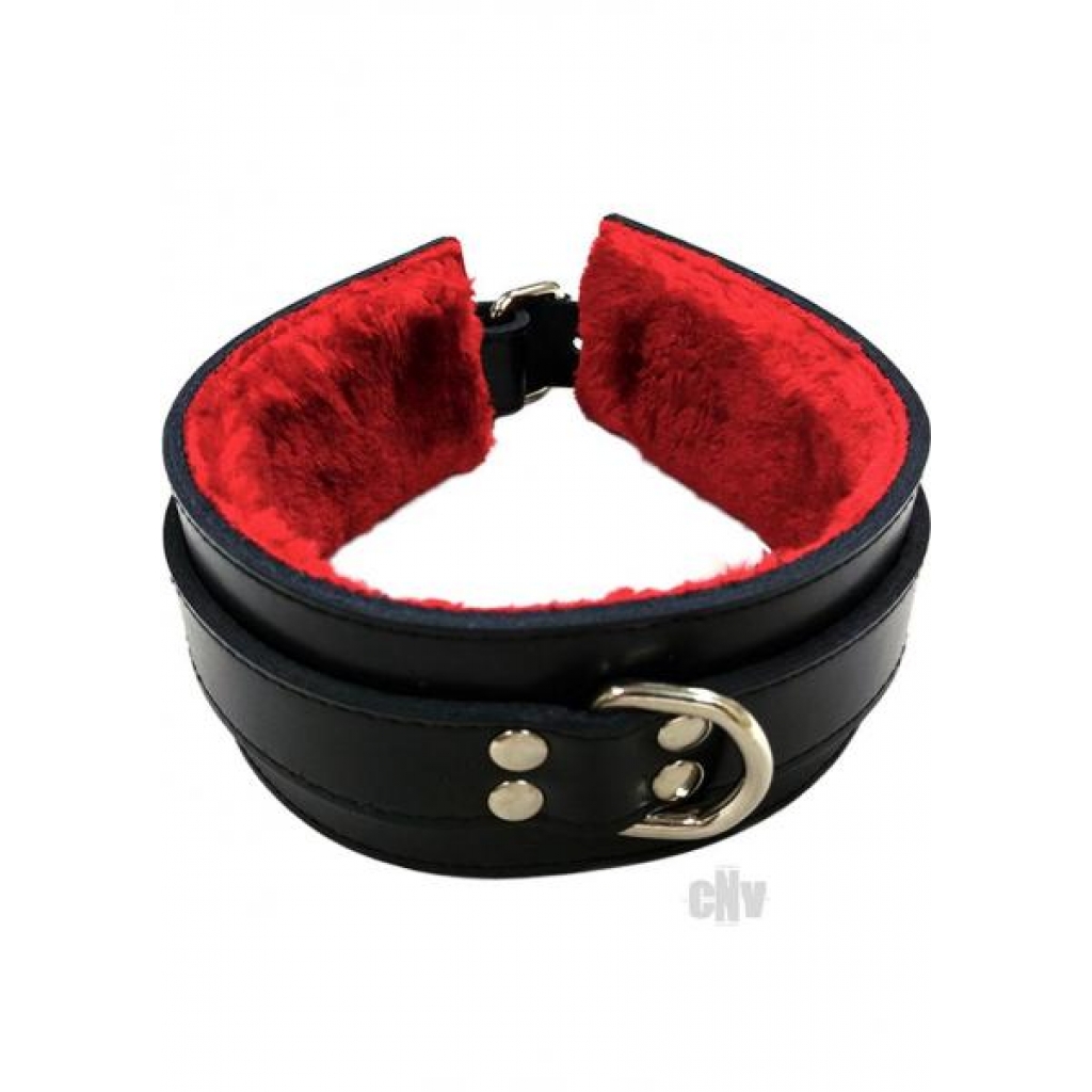 Rouge Fur Collar Black/red - Rouge Garments