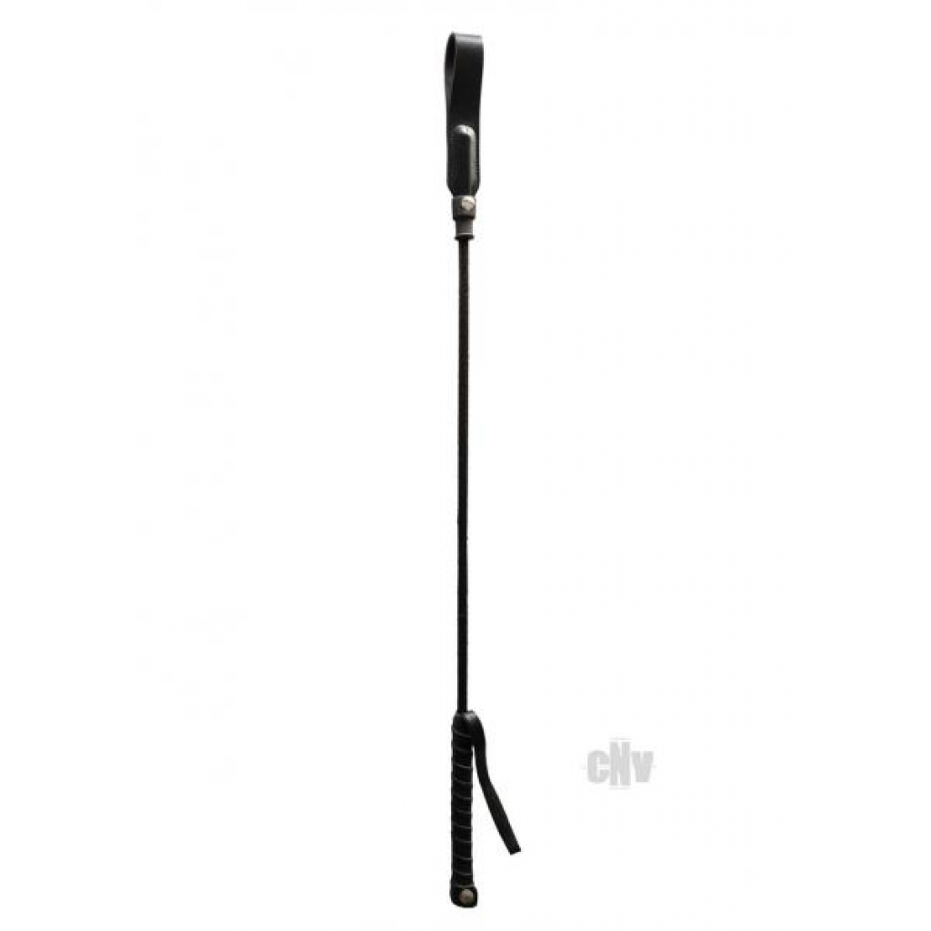 Rouge Long Riding Crop Slim Tip 24 inches Black - Rouge Garments