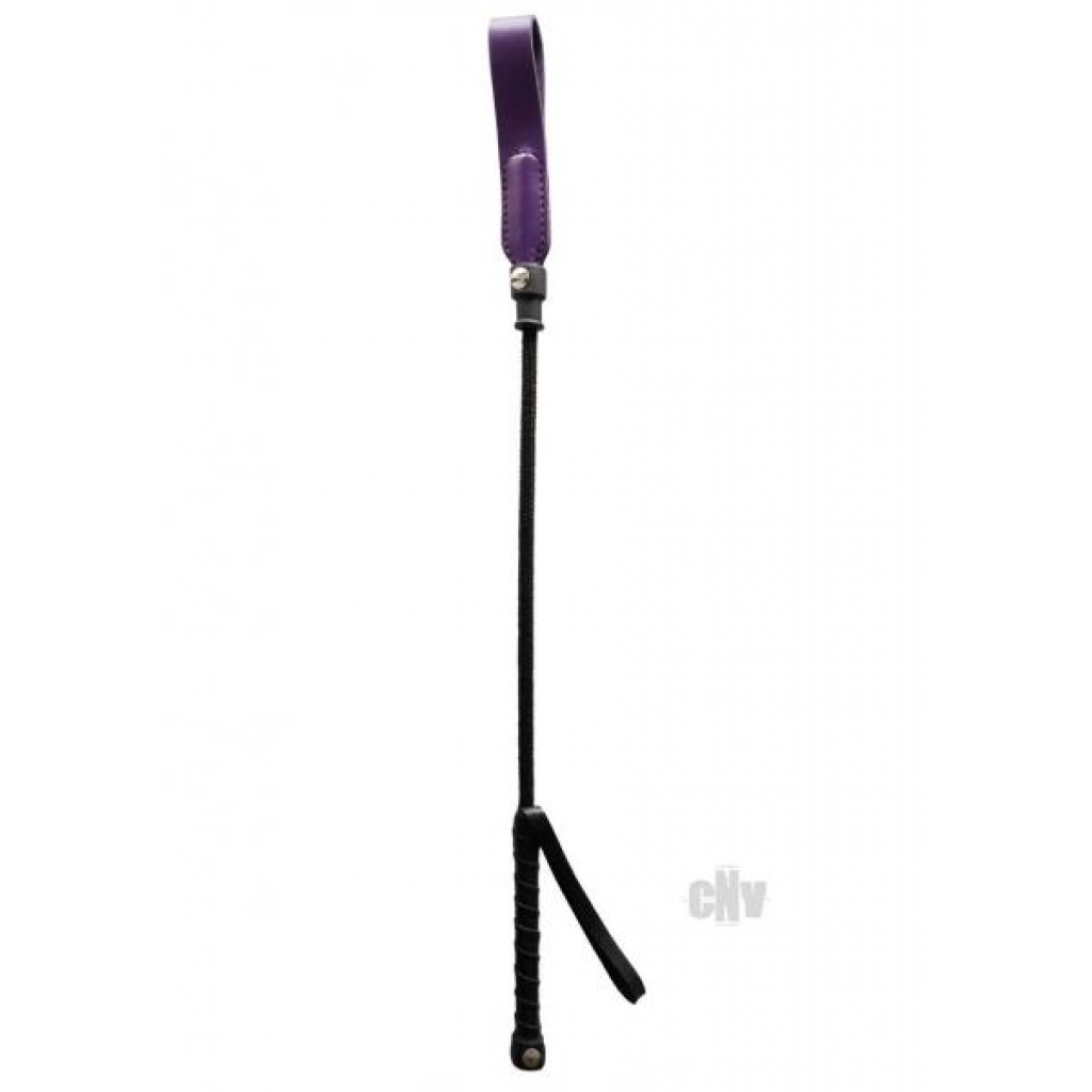 Rouge Short Riding Crop Slim Tip 20 inches Purple - Rouge Garments