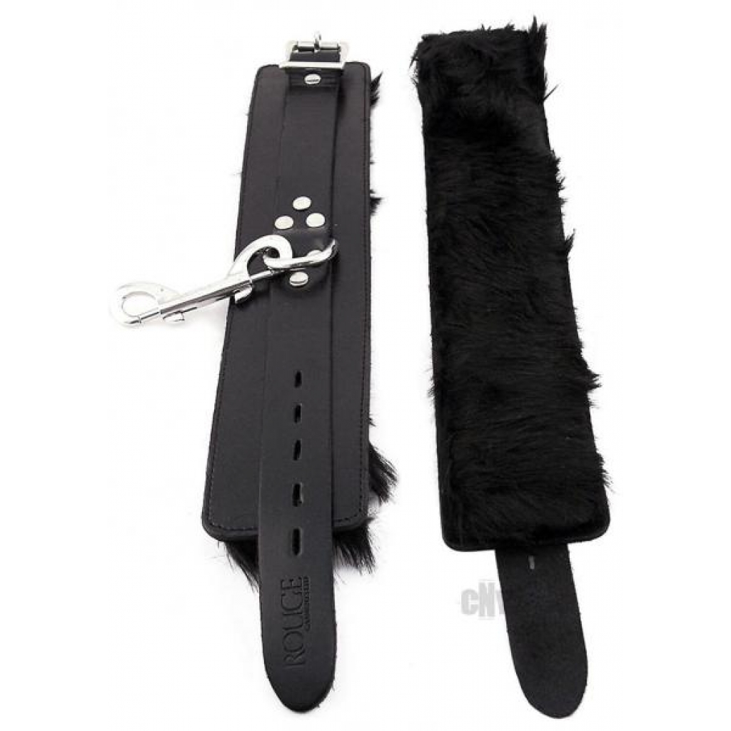 Rouge Fur Wrist Cuffs Black - Rouge Garments