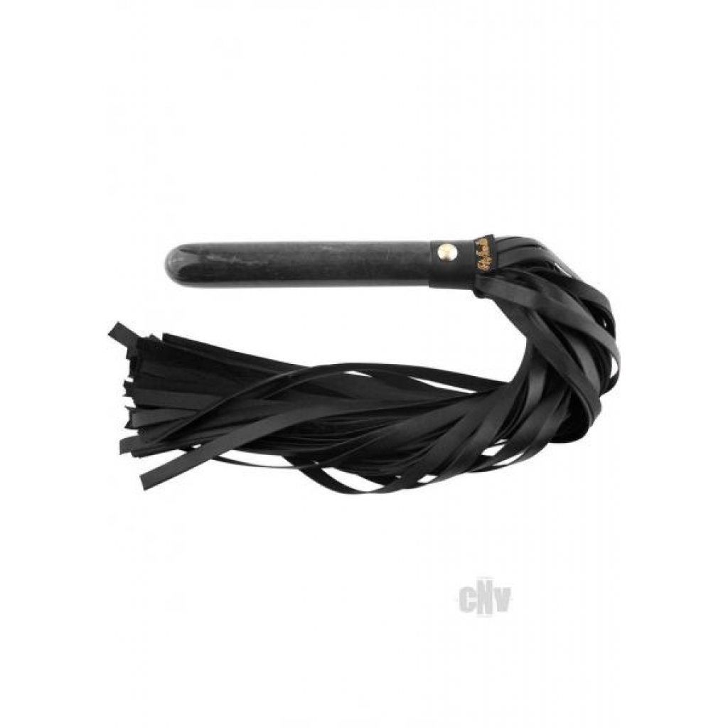 Rouge Marble Handle Flogger Black - Rouge Garments