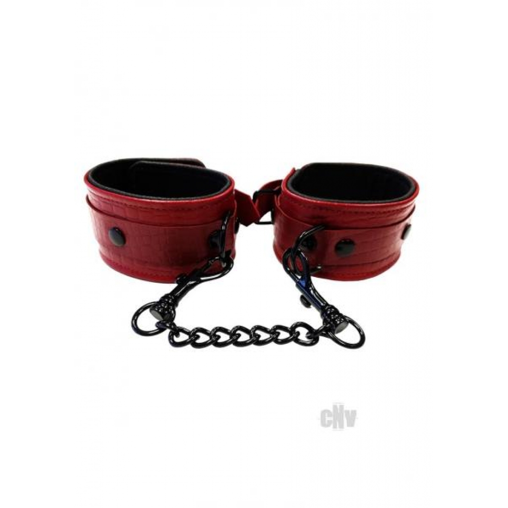 Rouge Anaconda Ankle Cuff Burg/blk - Rouge Garments