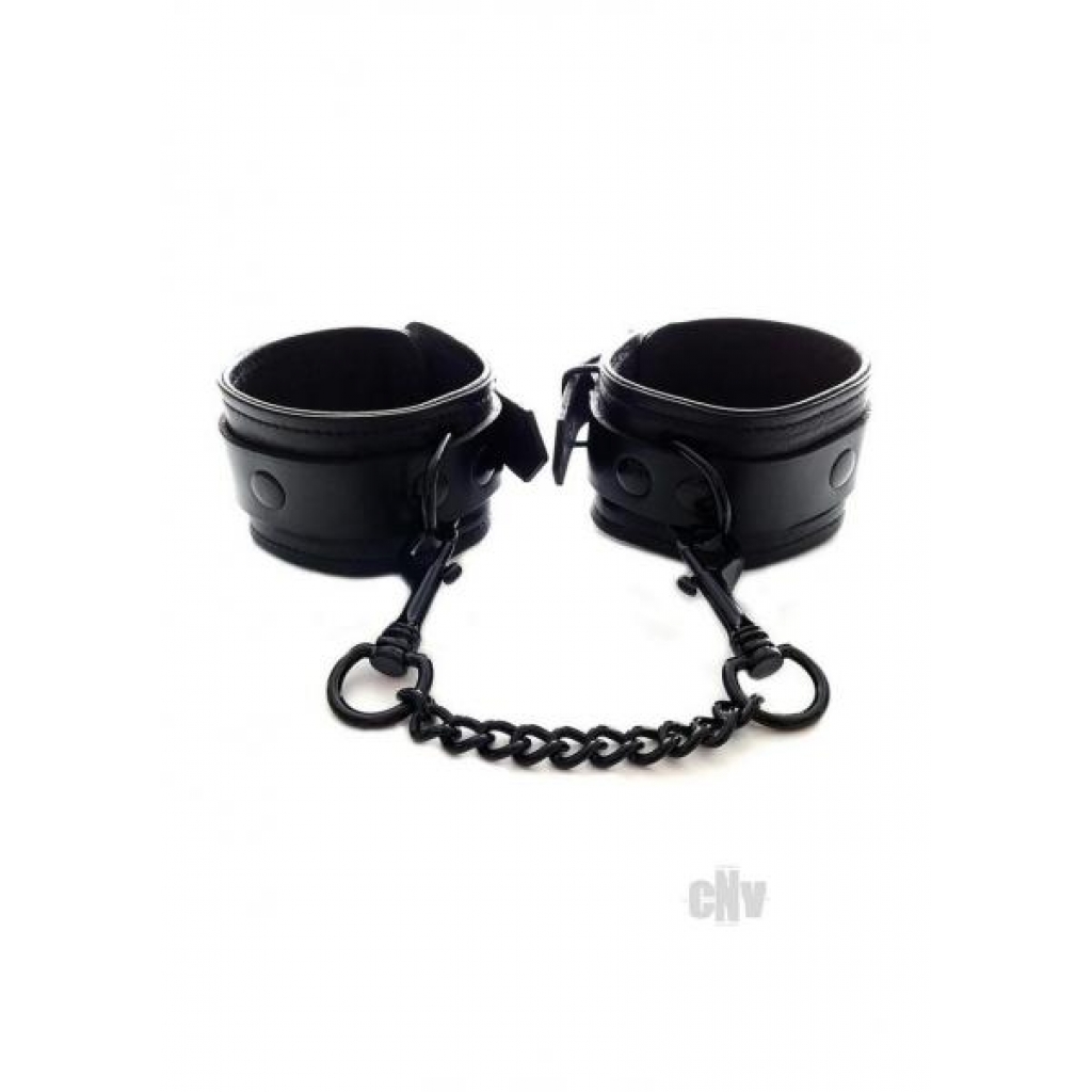 Leather Wrist Cuff Black - Rouge Garments