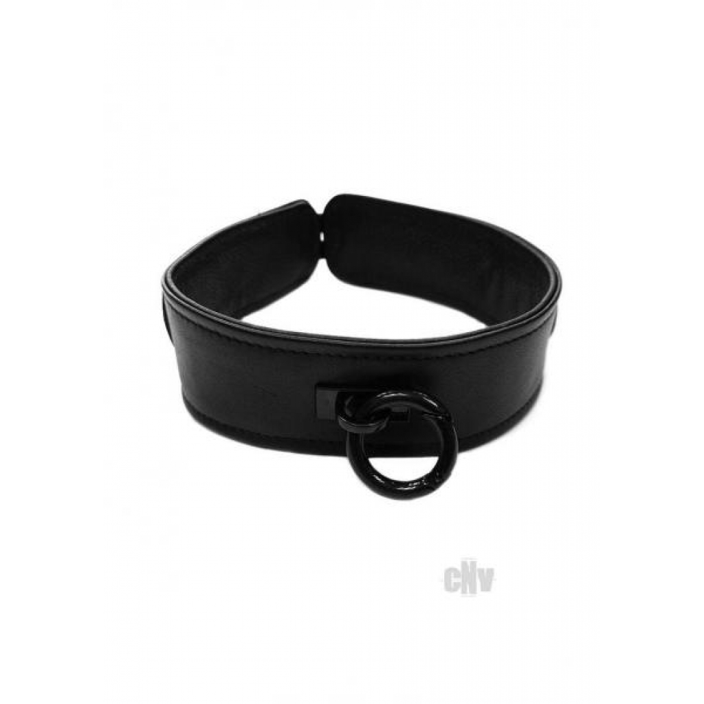 Leather Collar Black - Rouge Garments