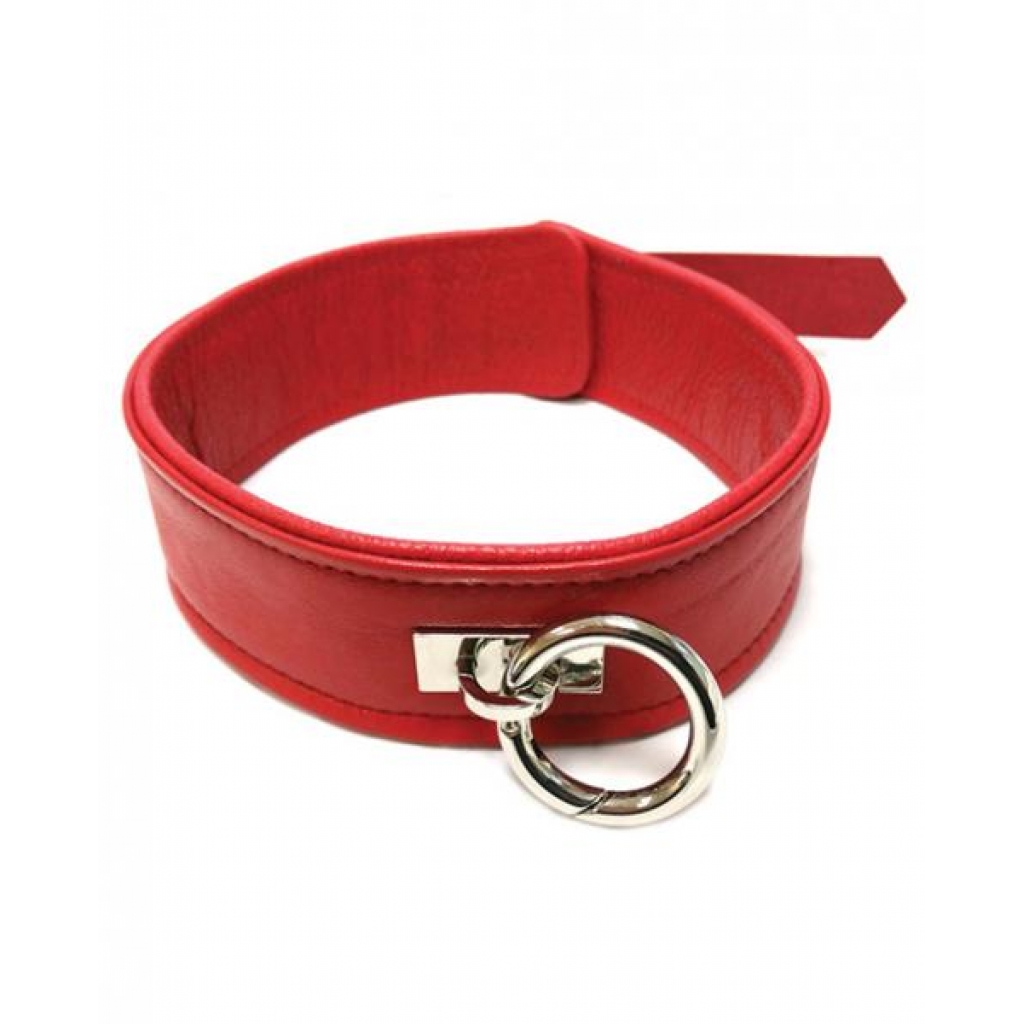 Rouge Plain Collar 1 Ring Red - Rouge Garments