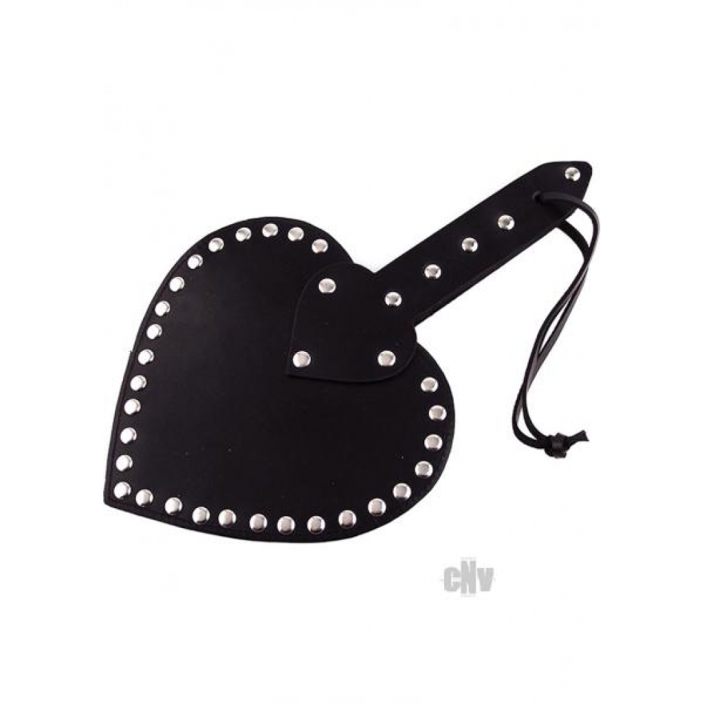 Rouge Heart Paddle Black Leather - Rouge Garments