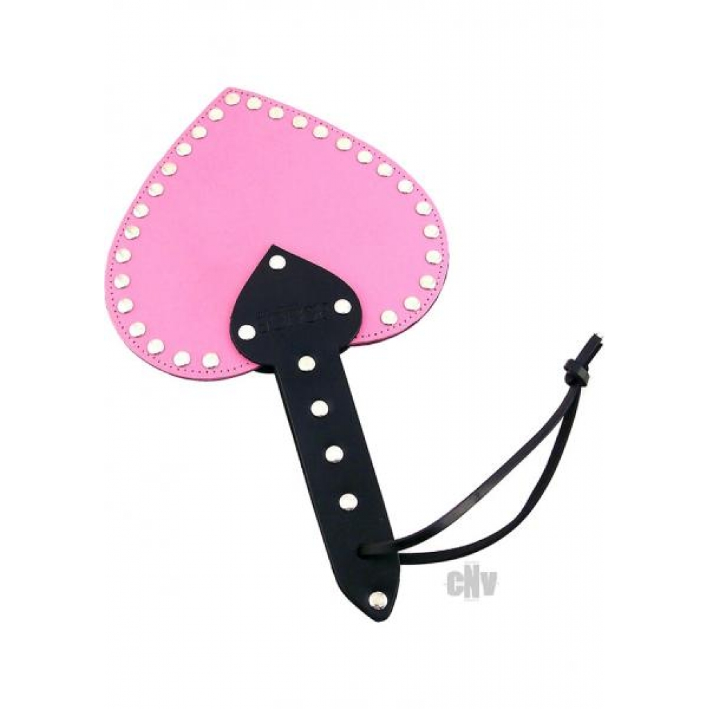 Rouge Heart Paddle Pink Leather - Rouge Garments