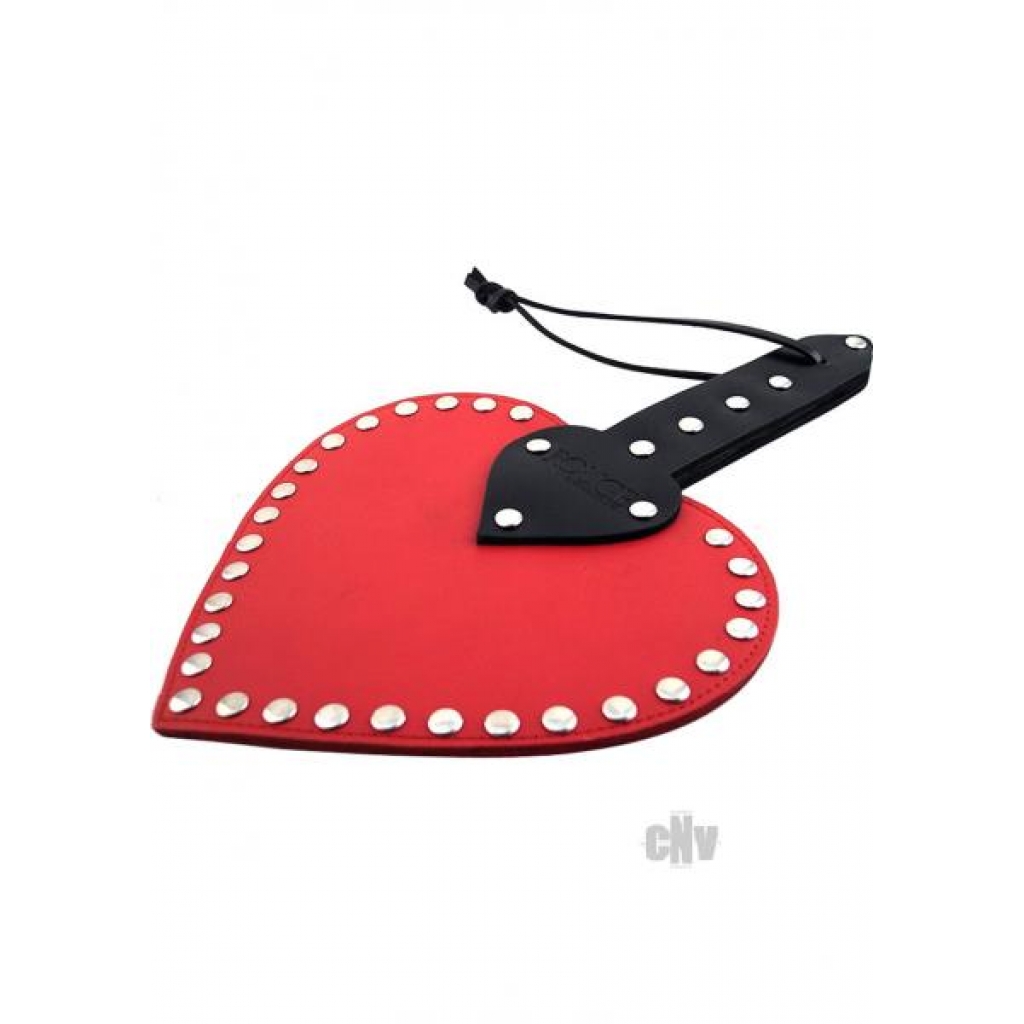 Rouge Heart Paddle Red Leather - Rouge Garments