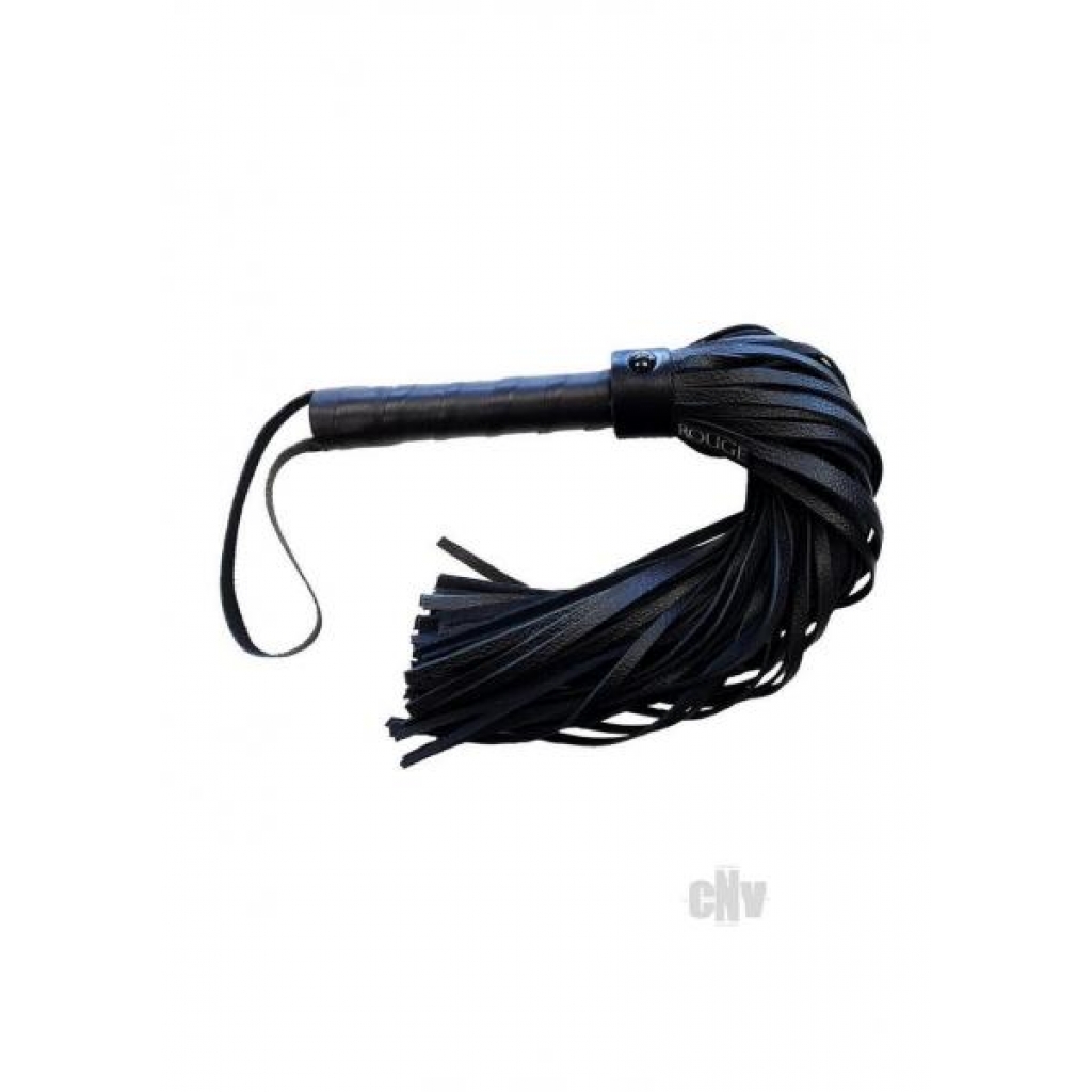 Long Leather Flogger - Black