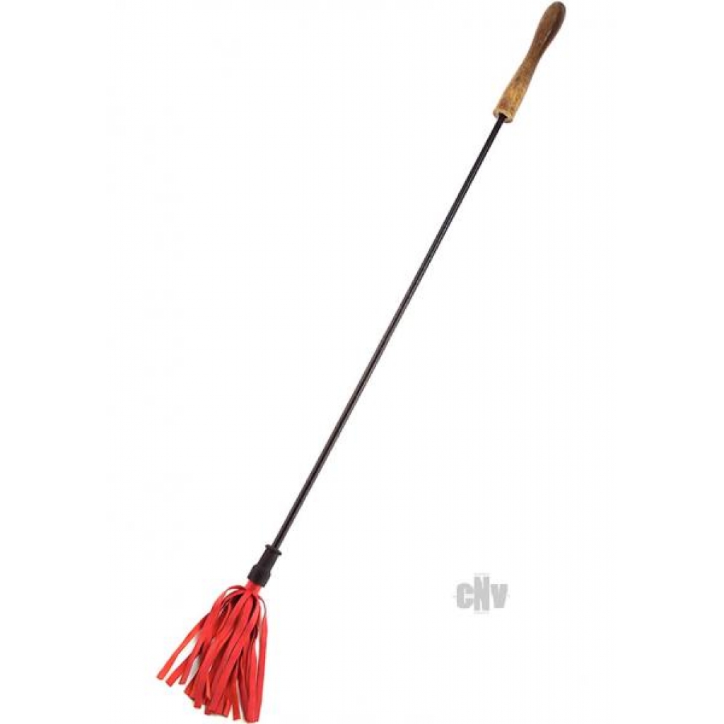 Rouge Leather Riding Crop - Red