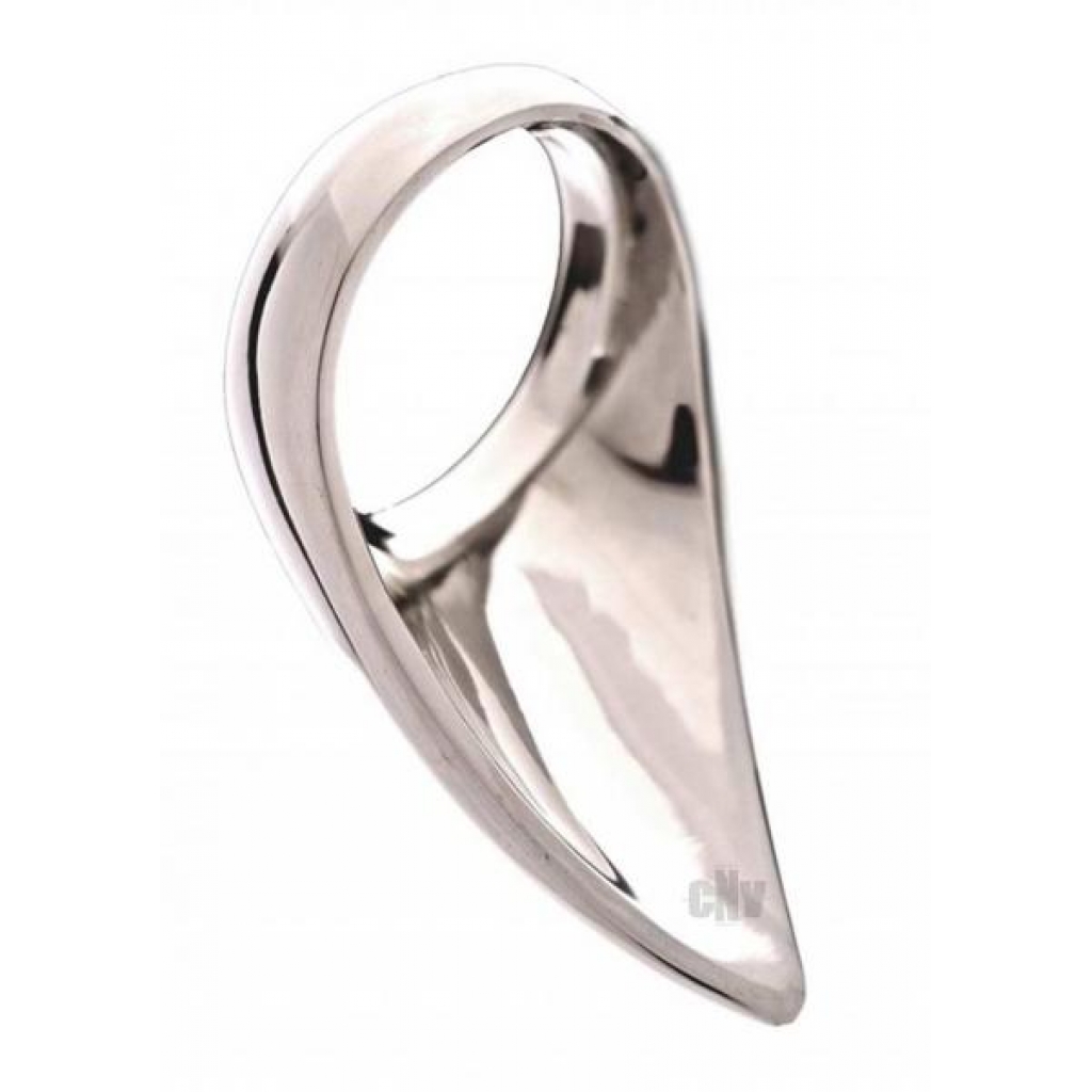 Rouge Tear Drop Cock Ring Steel 1.77 inches - Rouge Garments