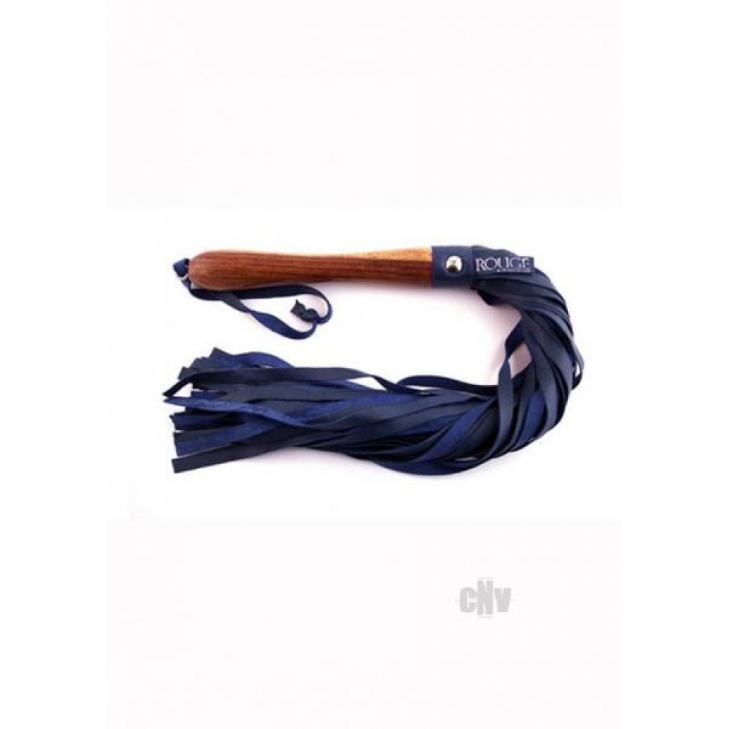 Rouge Wooden Handle Flogger Blue - Rouge Garments