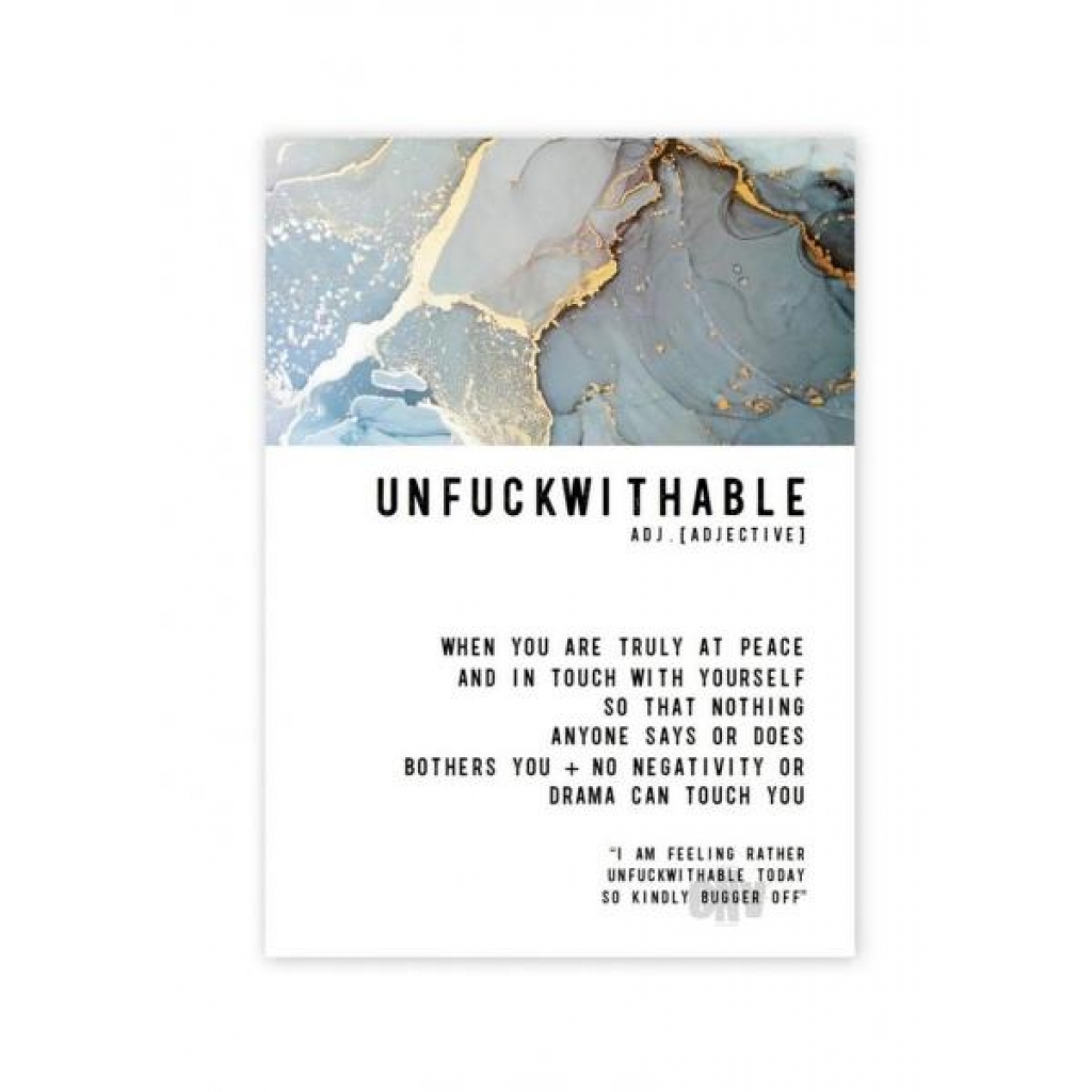 Unfuckwithable Greeting Card - Soul Botanical Inc