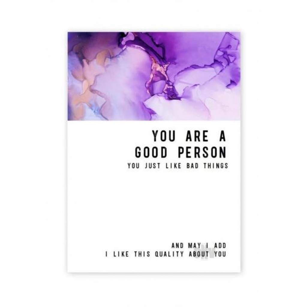 Good Person Bad Things Greeting Card - Soul Botanical Inc