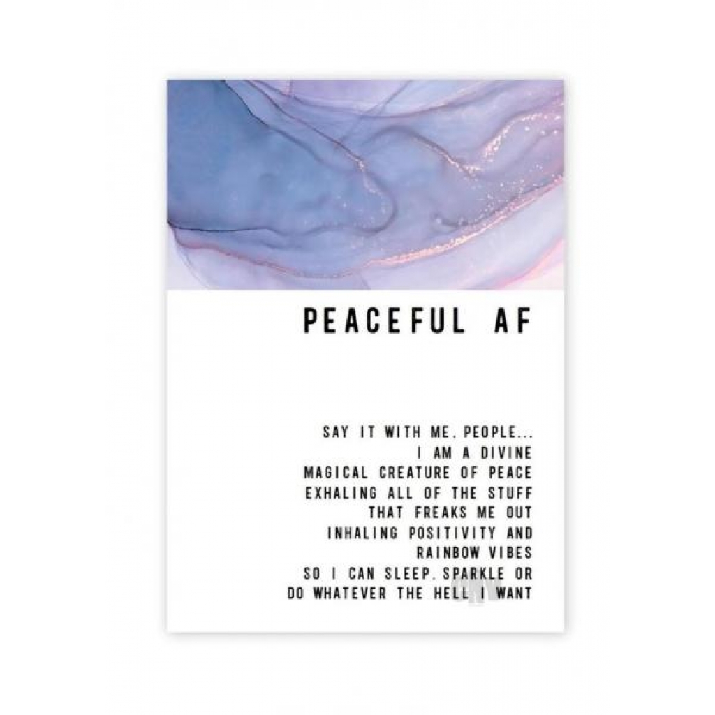 Peaceful Af Greeting Card - Soul Botanical Inc