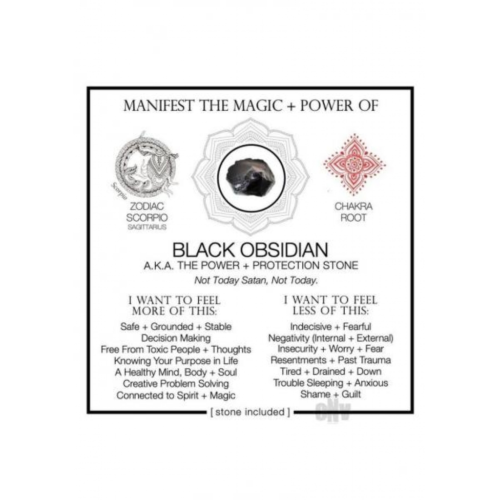 Black Obsidian Crystal Cards