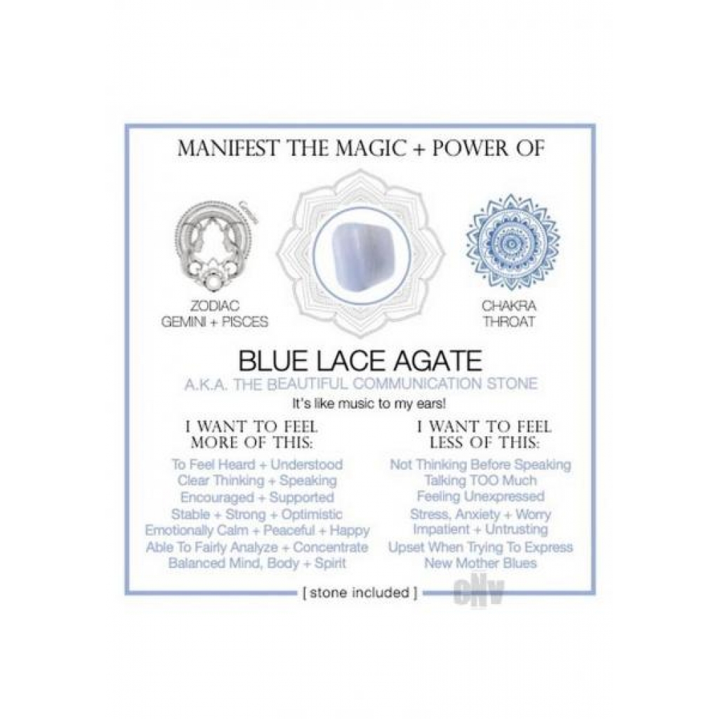 Blue Lace Agate Crystal Cards