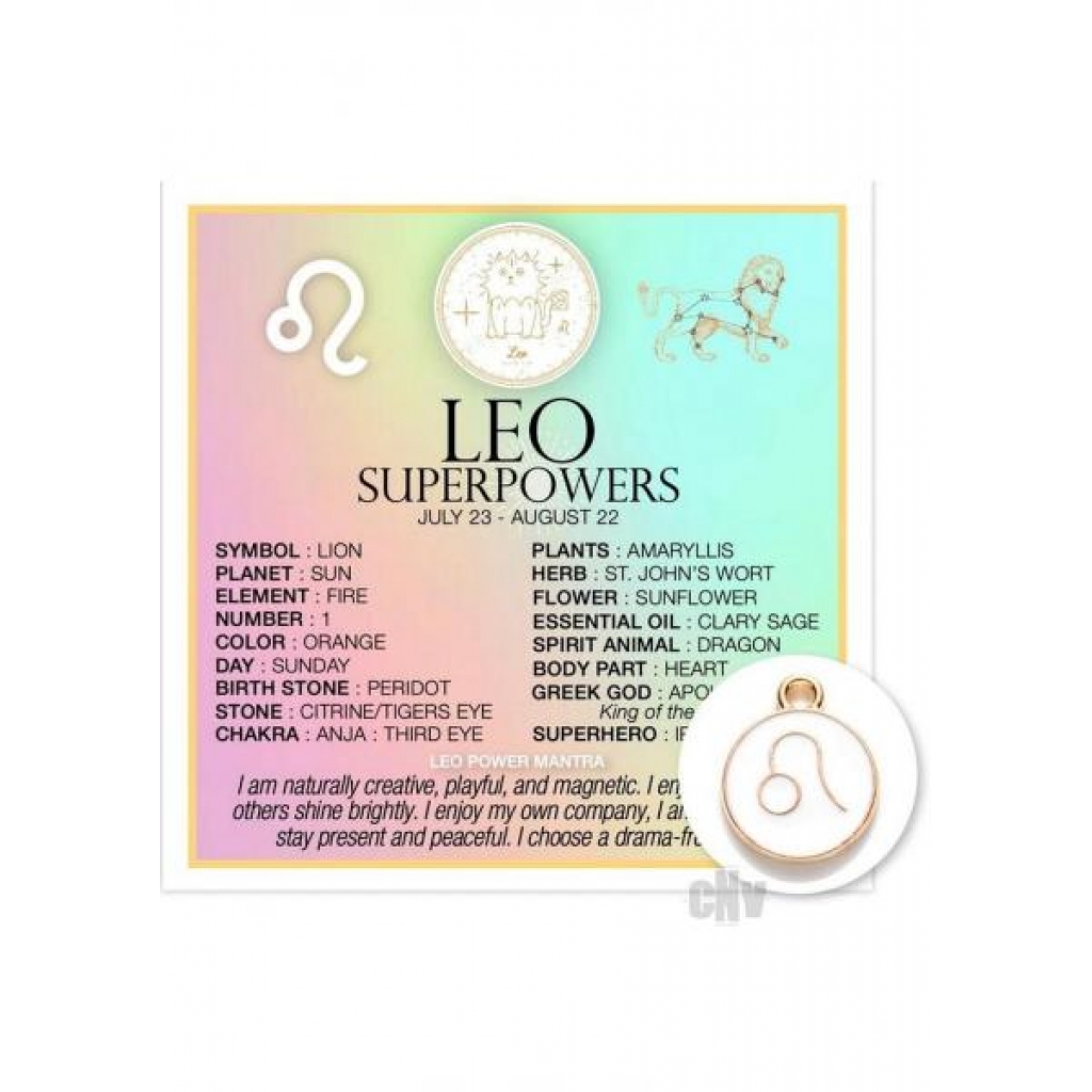 Zodiac Leo Card & Charm Package