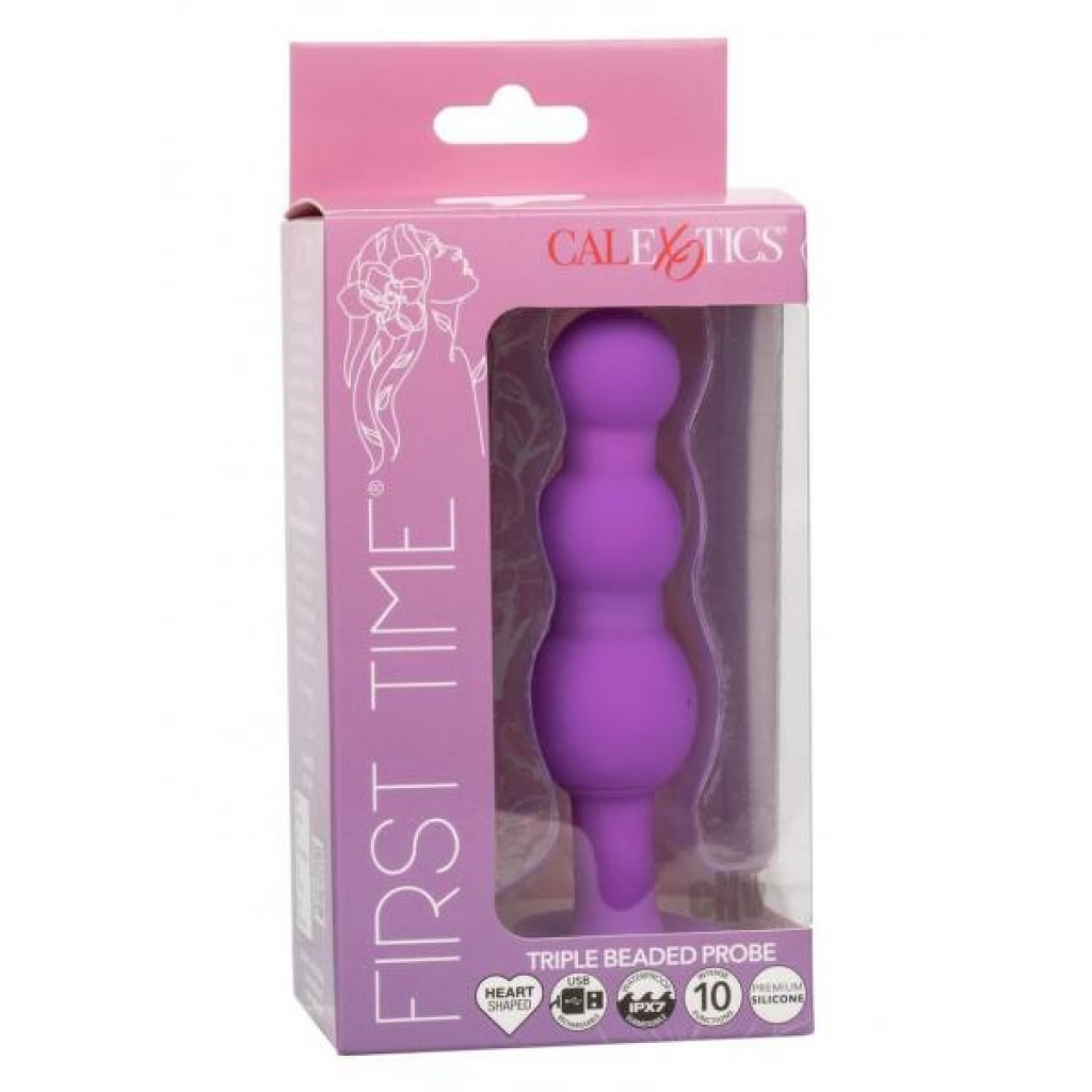 First Time Triple Beaded Probe Purple - California Exotic Novelties, Llc