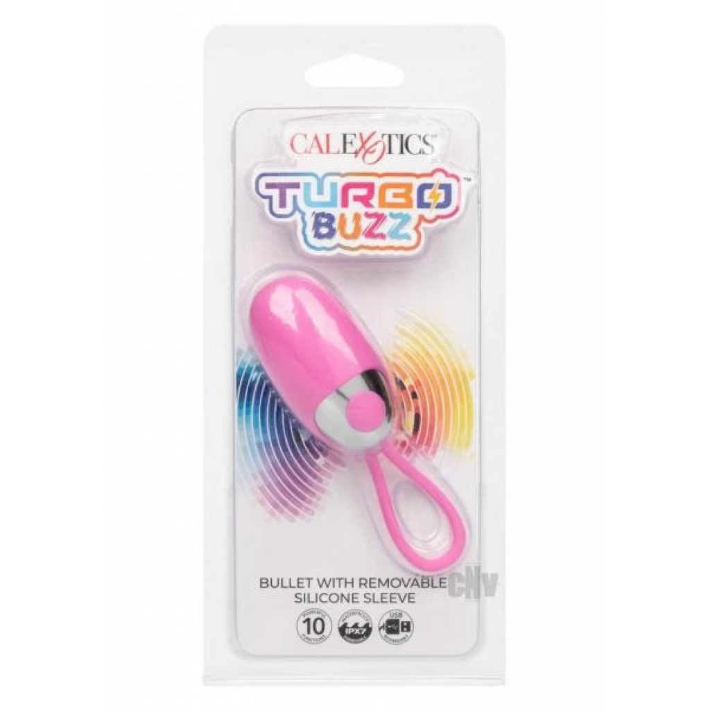 Turbo Buzz Bullet with Removable Sleeve - Pink for Sensual Play