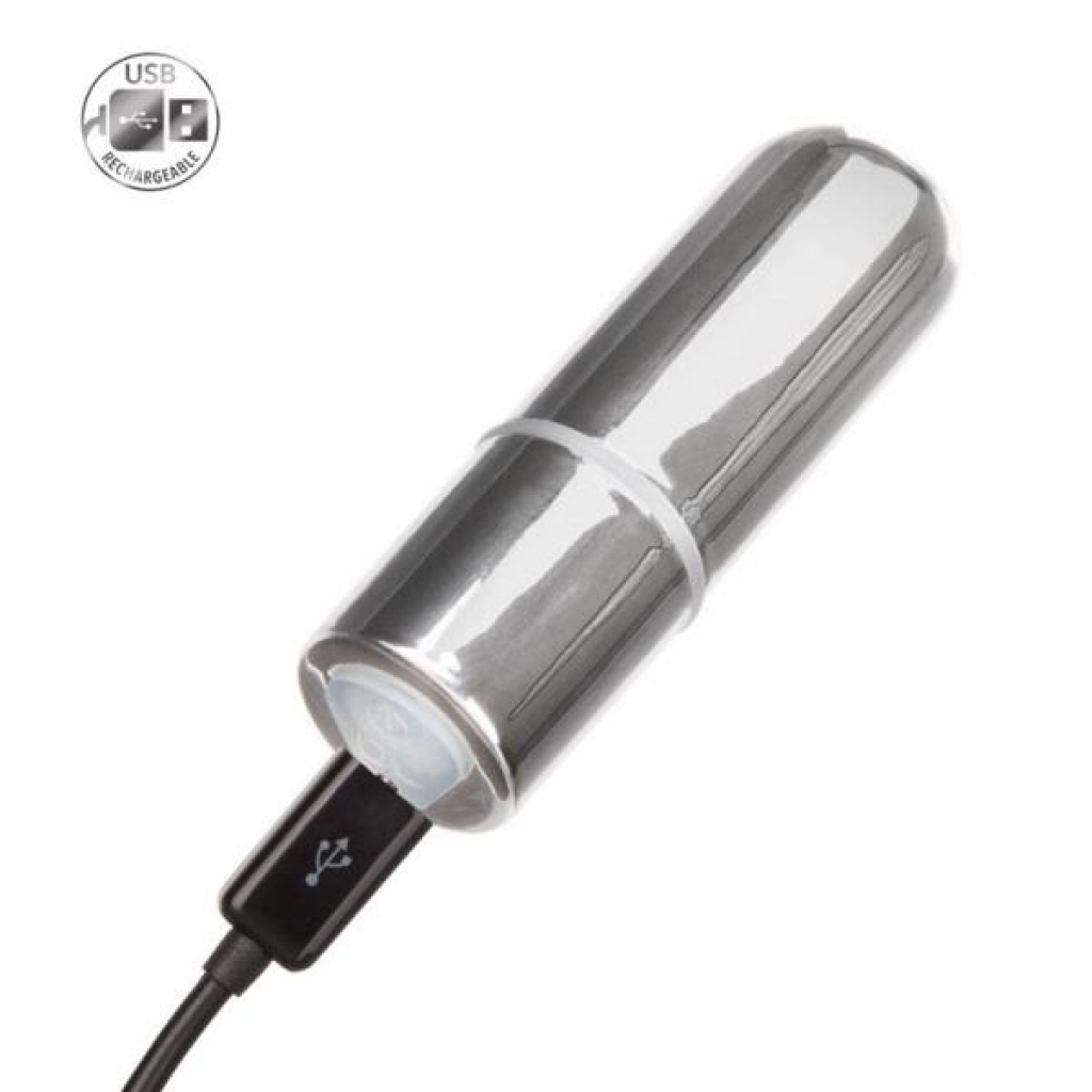 Rechargeable Mini Bullet Vibrator Silver - Cal Exotics