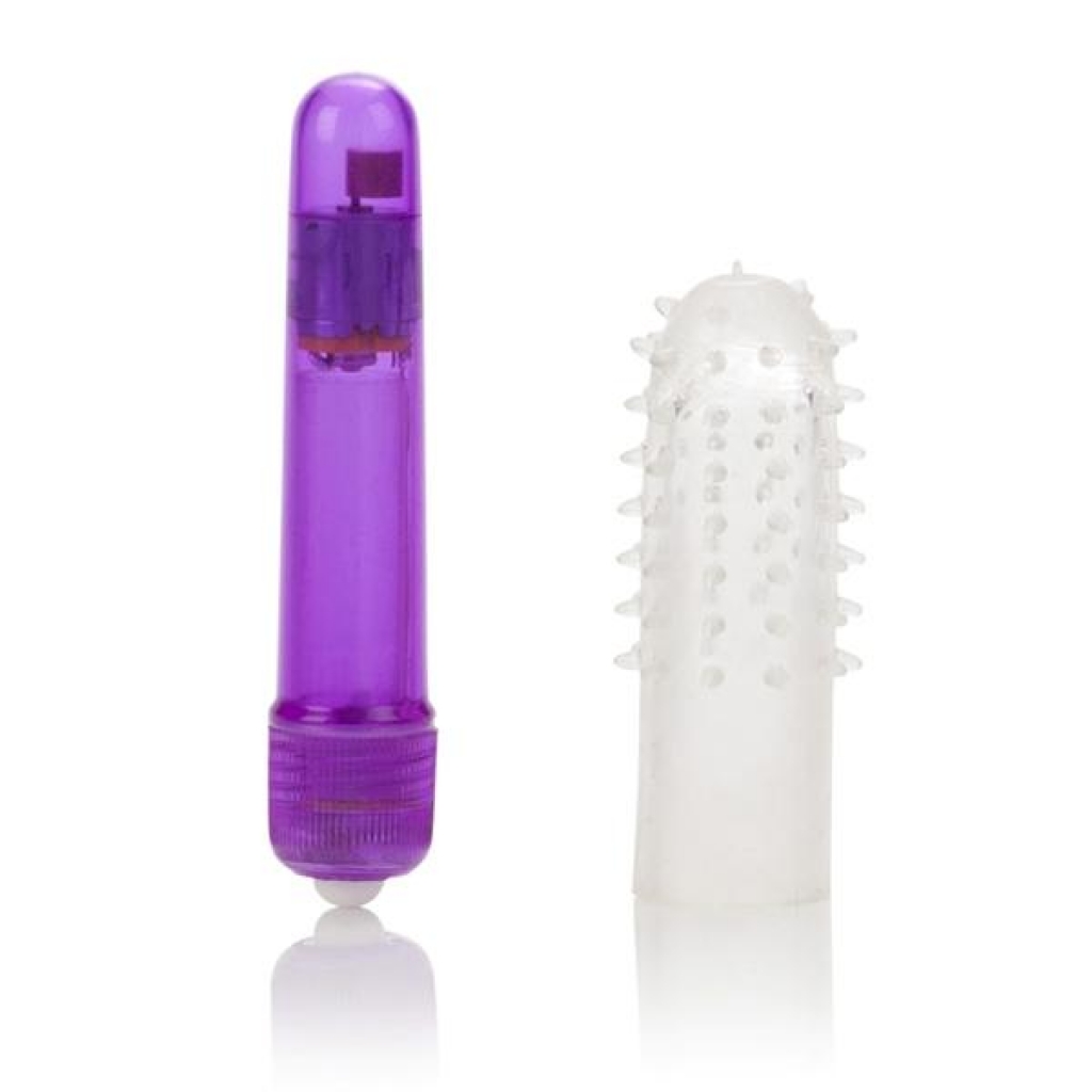 Waterproof Travel Blasters Massager With Silicone Sleeve Purple - Cal Exotics