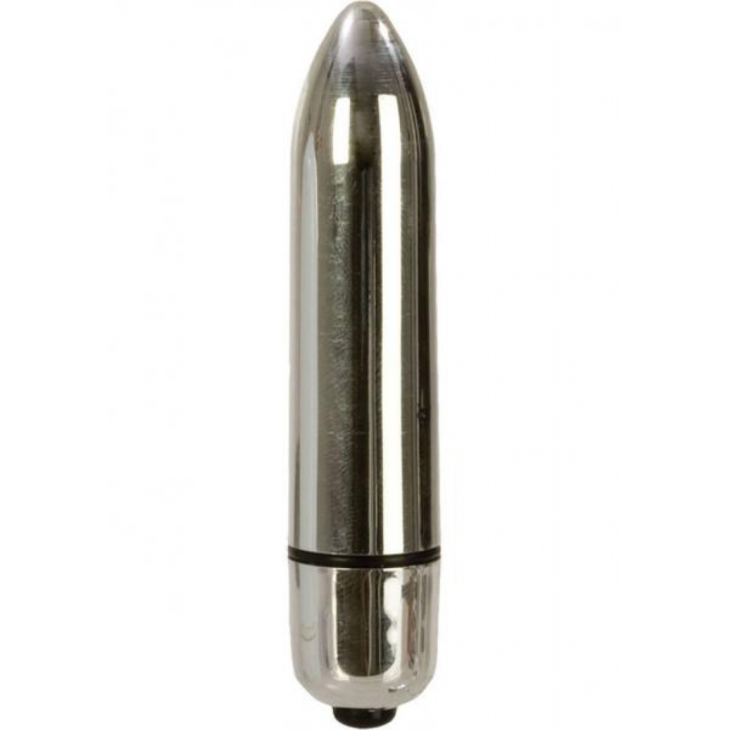 High Intensity Waterproof Bullet Vibrator - Silver