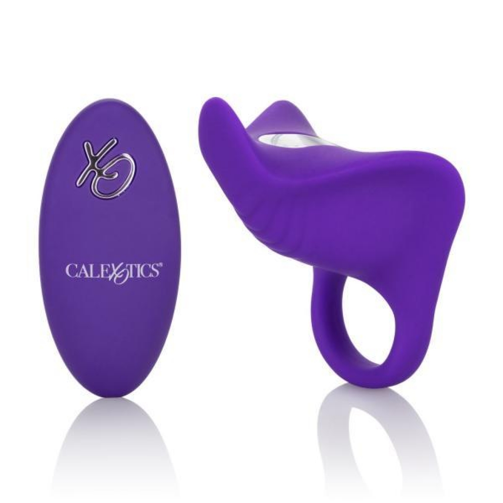 Silicone Remote Rechargeable Orgasm Ring Purple - Cal Exotics