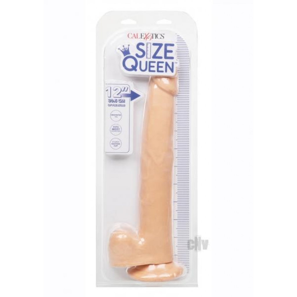 Size Queen Dildo - 12 inches in Vanilla