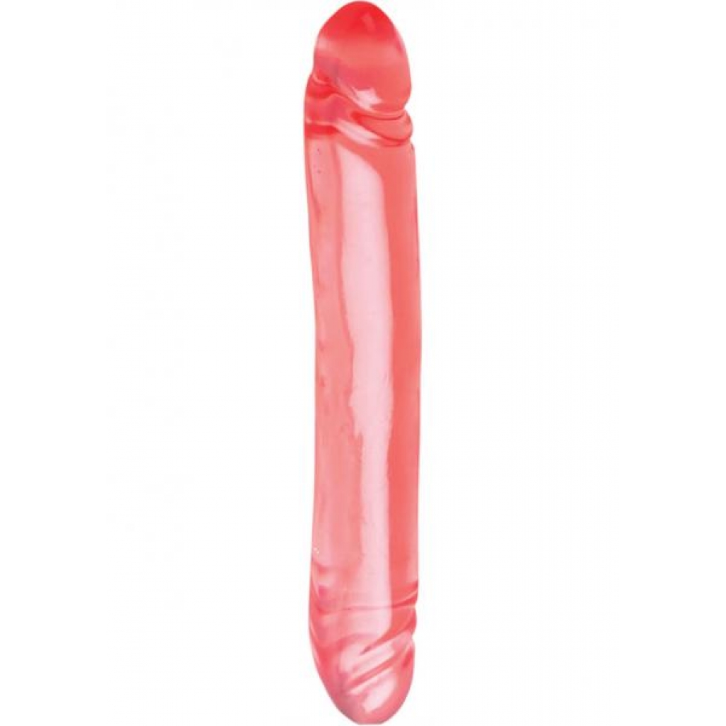 TRANSLUCENCE SMOOTH DOUBLE DONG 12 INCH PINK - Cal Exotics
