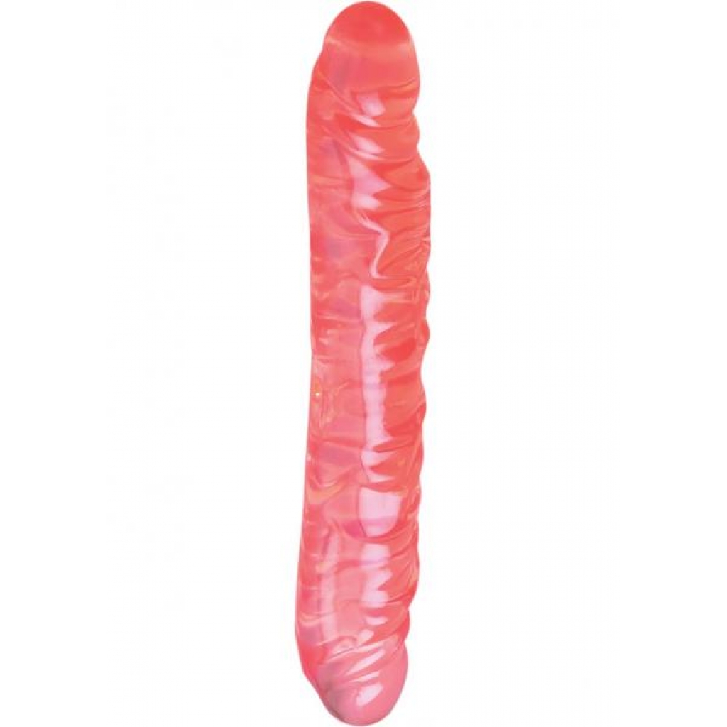 TRANSLUCENCE VEINED DOUBLE DONG 12 INCH PINK - Cal Exotics