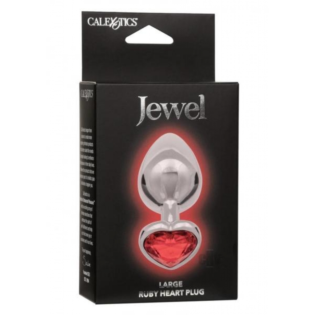 Jewel Large Ruby Heart Plug Red - California Exotic Novelties, Llc