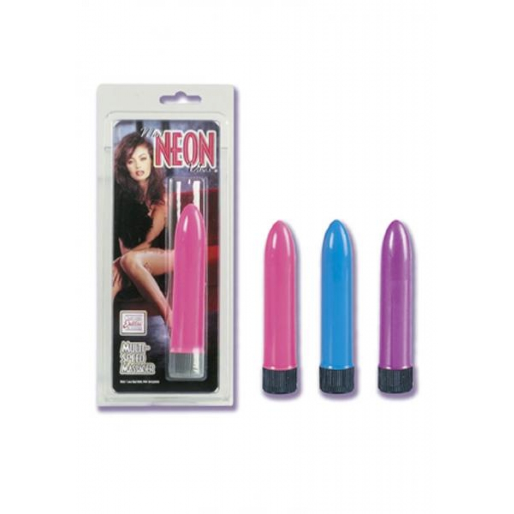 MINI NEON VIBES MULTI SPEED VIBRATOR 4.6 INCH BLUE - Cal Exotics