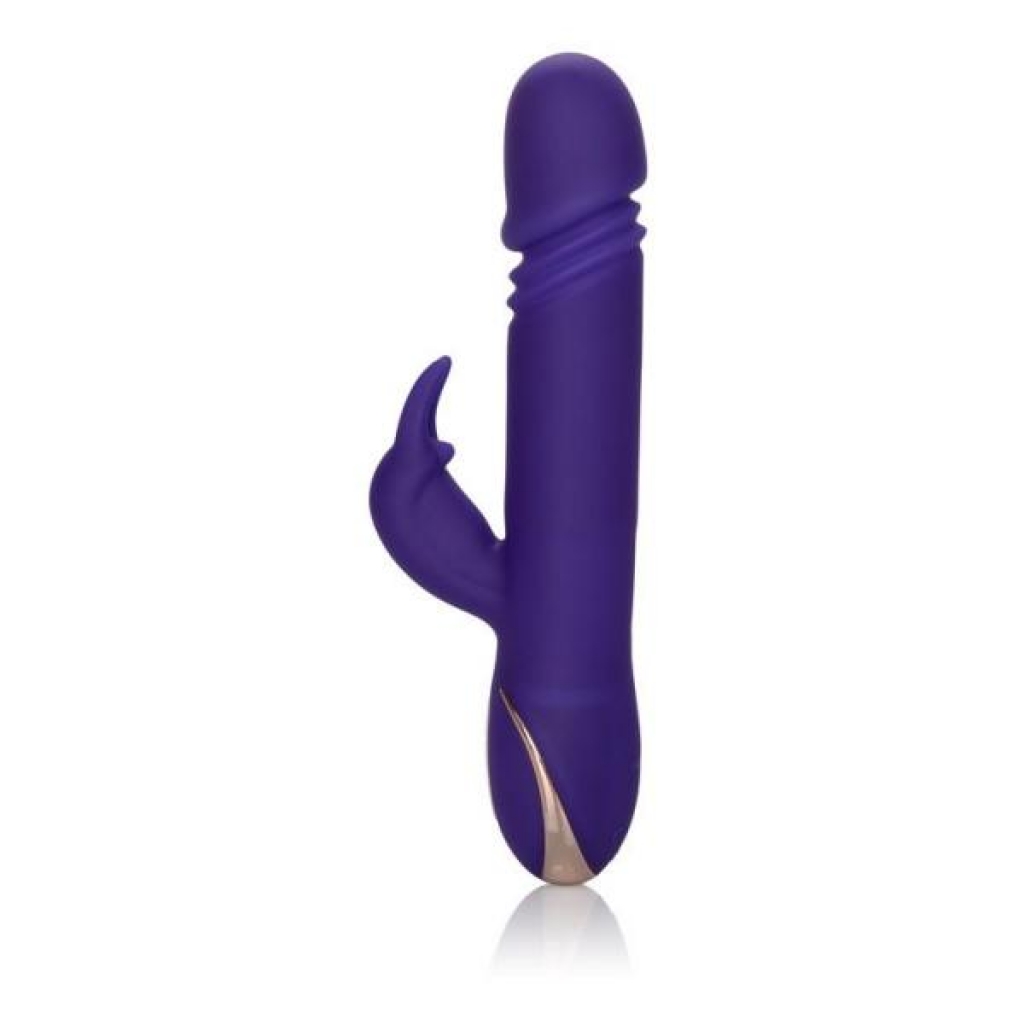 Jack Rabbit Silicone Thrusting Vibrator in Purple - Luxurious Pleasure