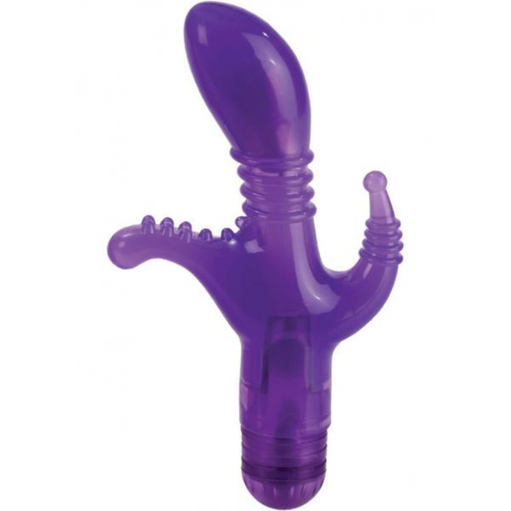 Triple Tease Purple Vibrator - Cal Exotics